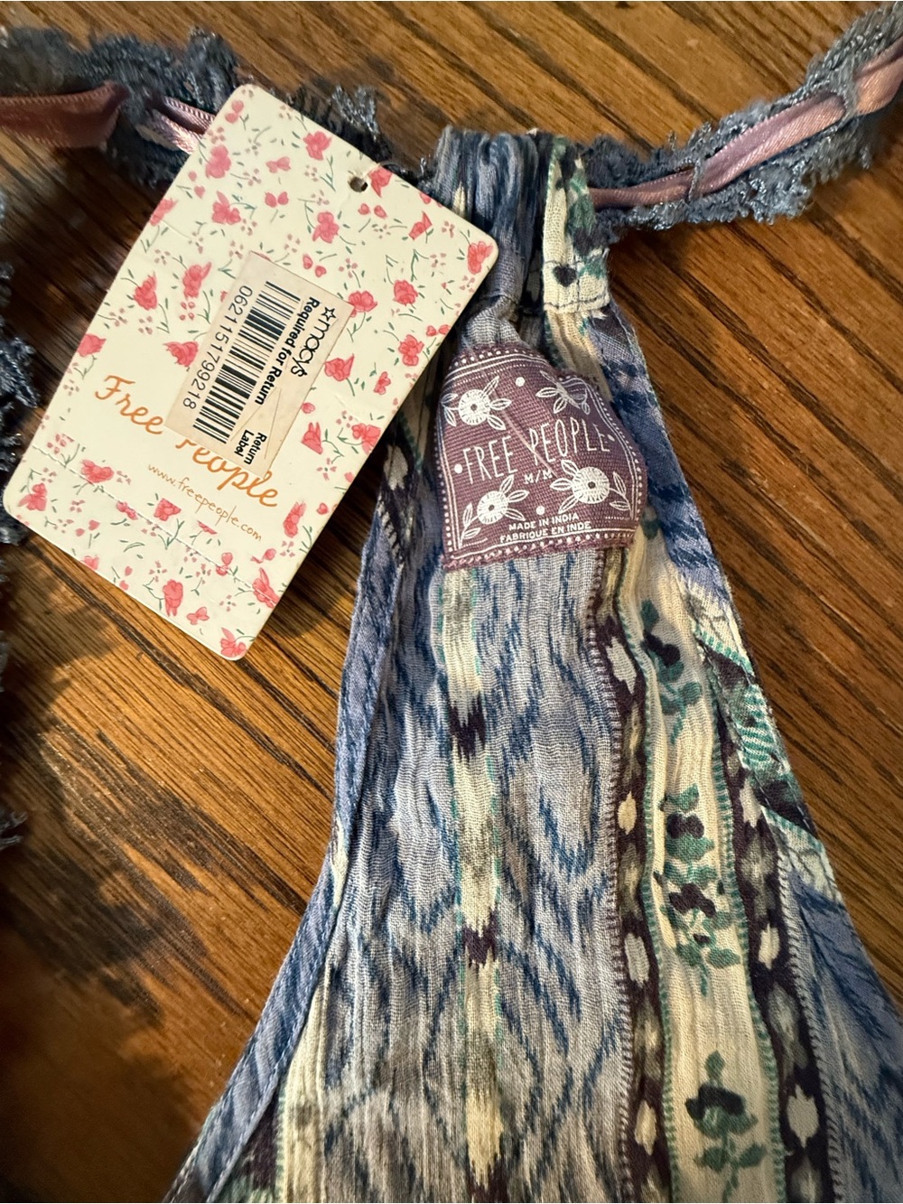 Free People Blue Patterned Halter Tank - Picture 2 of 5